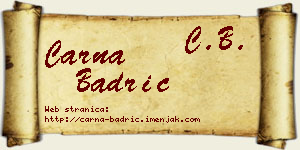 Čarna Badrić vizit kartica